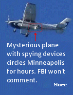 Mysterious aircraft have been seen flying over American cities on a regular basis, and this sighting of a Cessna 182 with strange gear protruding, flying circles over Minneapolis, has people talking.  